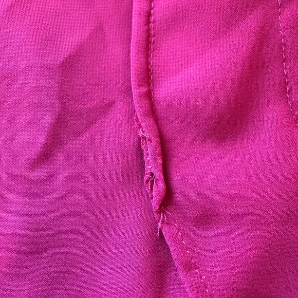 Zac & Rachel Red Top Sz XL Sheer Split Long Sleeve Hi-Low Boho Chic Romantic - Picture 8 of 10